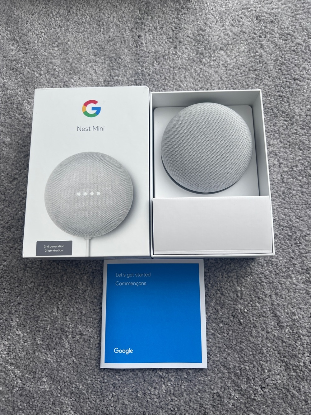 google Nest Mini 2nd Gen in Light Gray